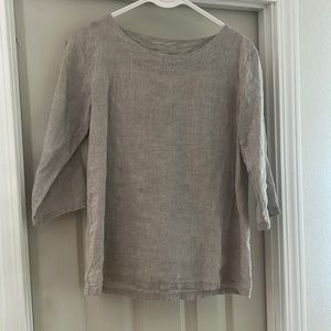Lenok linen 3/4 sleeve 100% linen top